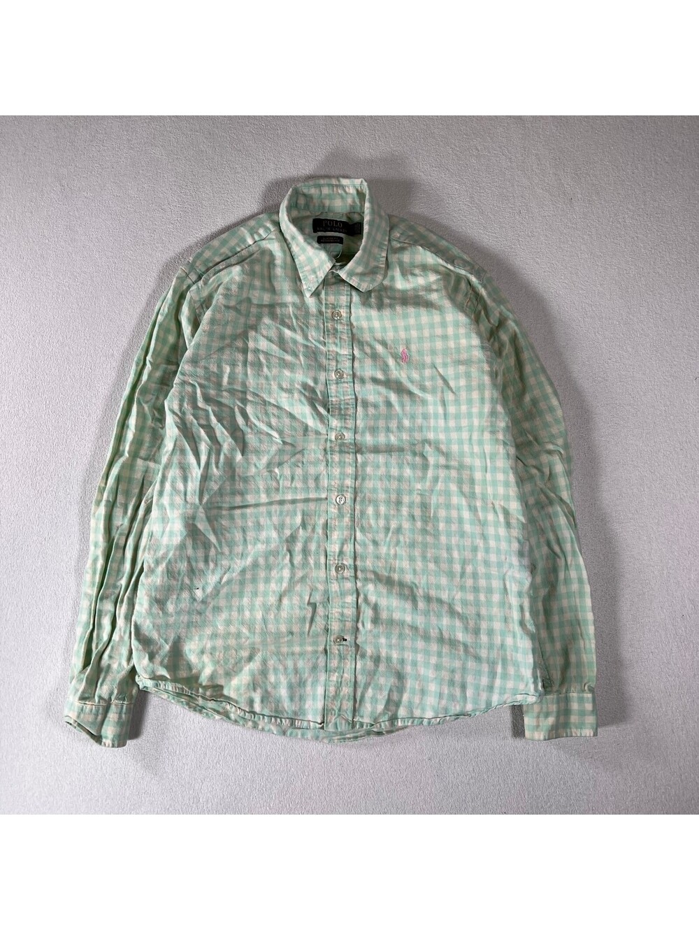 Polo Ralph Lauren Classic Fit Gingham Button-Down Shirt Size Large